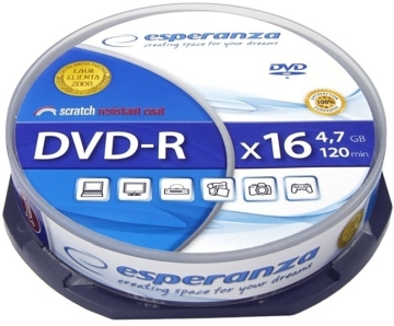 DVD-R Esperanza 4,7GB (Cake Box 10 szt.)