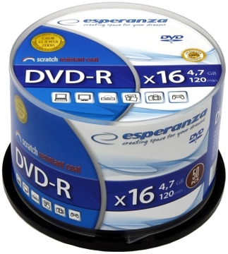 DVD-R Esperanza 4,7GB (Cake Box 50 szt.)