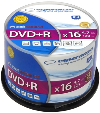 DVD+R Esperanza 4,7GB (Cake Box 50 szt.)