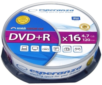 DVD+R Esperanza 4,7GB (Cake Box 10 szt.)