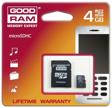 Karta pamięci Goodram microSDHC 4GB