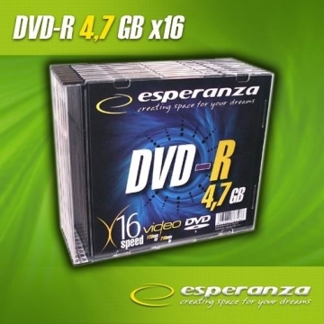 DVD-R Esperanza 4,7GB (Slim 10 szt.)