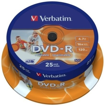 DVD-R Verbatim AZO Printable 4,7GB (25)