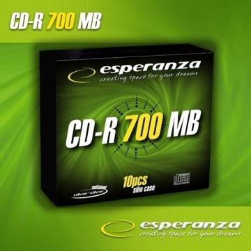 CD-R Esperanza 700MB Silver (Slim 10 szt.)