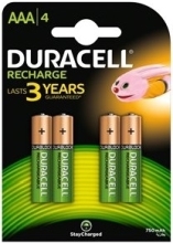 4 x Duracell Recharge R03 750 mAh AAA